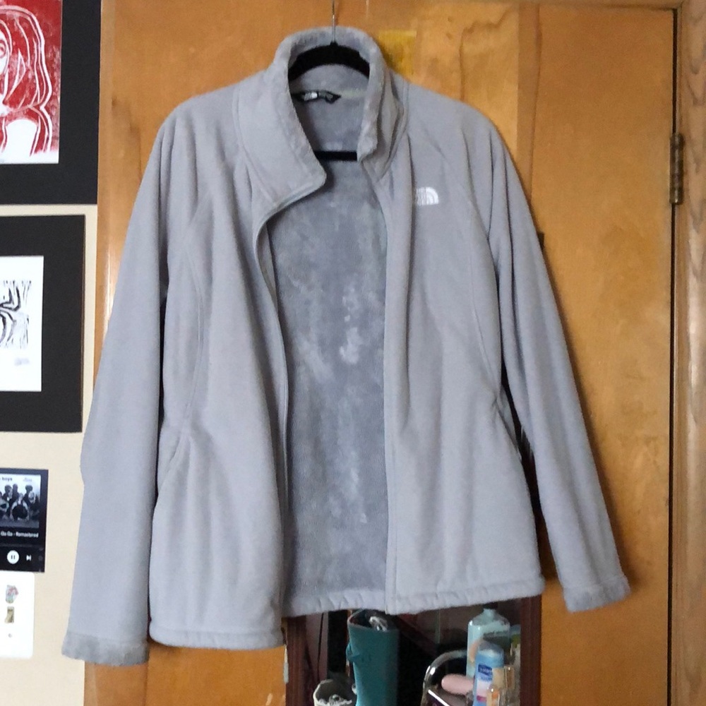 North face grey sweat jacket